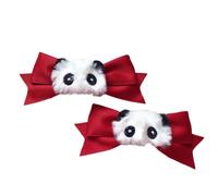 Fermaglio piatto per capelli stile Y2K Balletcore copricapo mazzi accessori fiocco peloso panda copricapo