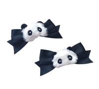 Fermaglio piatto per capelli stile Y2K Balletcore copricapo mazzi accessori fiocco peloso panda copricapo