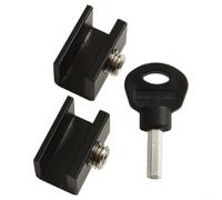 Fermaglio Sicurezza Finestre Scorrevoli Alluminio 2pz | Alluminio , chiave verticale inclusa, adatto binari >1.5cm, intrusioni(black)