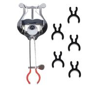 Fermaglio Spartito per Tromba da Marcia, Set 1 Pezzo | Argento, Metallo e Abs, Clamp Incluso, Leggero, Aiuta a Mantenere Foglio in Posizione