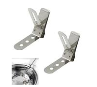 Fermaglio Termometro Staffe Sensore Supporto - Temperatura Accessori in Acciaio Inossidabile 3 Fori Regolazione Dell'altezza per Monitor Forno Affumicatore Barbecue, 2 Pezzi, Argento