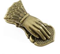 Fermaglio vintage in metallo a forma di mano da donna, per tenere aperto il diario durante la scrittura, pagina di album, documenti a forma di mano retrò dorati, per diario spazzatura, regalo per gli