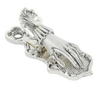 Fermaglio vintage in metallo a forma di mano da donna, per tenere aperto il diario durante la scrittura, pagina di album, documenti a forma di mano retrò dorati, per diario spazzatura, regalo per gli