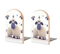 Fermalibri 1 paio di fermalibri pesanti a forma di pecora per scaffali