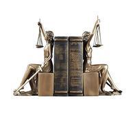 Fermalibri 1 paio di statue romane della giustizia, decorazione per la casa, reggilibri in bronzo, dea romana, sculture da scrivania, regali per biblioteca, studio, ufficio