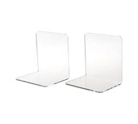 Fermalibri 2 pezzi di fermalibri trasparenti for desktop a forma L organizer for cancelleria scolastica forniture for ufficio scaffale