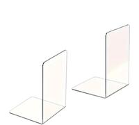 Fermalibri 2 pezzi Fermalibri trasparenti a forma di L, organizer da scrivania, porta libri, cancelleria for la scuola, accessori for ufficio