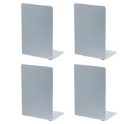 Fermalibri,2 Set Metallo Forma L Scrivania Organizer Libro Supporto Grigio