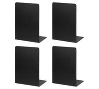 Fermalibri,2 Set Metallo Forma L Scrivania Organizer Libro Supporto Nero