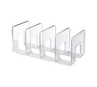 Fermalibri, 4 Scomparti Stile Semplice Fermalibri Trasparenti Per Scaffali, Estetica Acrilica Praticità Fermalibri Ad Alta Capacità Penne Quaderni colla Organizzatore di Libri Per Ufficio Aula