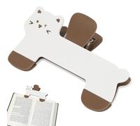 Fermalibri a forma di gatto, clip reggipagina in plastica ABS per diari, libri e documenti, accessorio portatile per la lettura che mantiene le pagine aperte senza coprire il testo, un simpatico