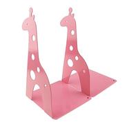 Fermalibri a forma di giraffa, 21 cm, per bambini e non solo, per le scuole, gli uffici, la casa e da regalo rosa