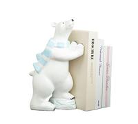 Fermalibri a forma di orso polare, fermalibri a forma di animale unico, fermalibri decorativi creativi, fermaporta a forma di orso polare e fermaporta anti-collisione per la casa e l'ufficio