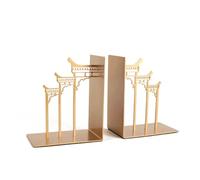 Fermalibri ad arco vintage in metallo, fermalibri for edifici architettonici for studio, scrivania da ufficio, arredamento for soggiorno, decorativo