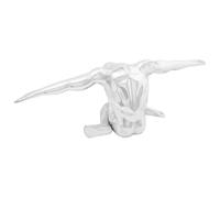 Fermalibri argento in alluminio - Scultura moderna per libreria, scrivania o scaffale - Elegante e stabile fermalibri in metallo