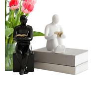 Fermalibri Creativi - 3,15 X 3,74 X 8,66 Pollici, Fermalibri In Ceramica | Organizzazione Compatta 'angolo Di Inclinazione Regolabile Per Gli Amici Di Famiglia Soggiorno Home Office Biblioteca Tav