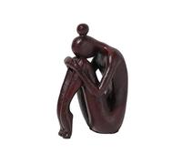 Fermalibri creativi astratti con ragazza pensatrice, statue decorative moderne in resina per casa e ufficio, porta personaggi unici, sculture nere per amanti dei libri e pensatori
