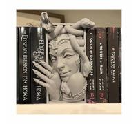 Fermalibri decorativi a forma di testa di Medusa, fermalibri con viso di serpente unico, resistente, decorazione mitologia greca, decorazione vintage per mensole per casa e ufficio