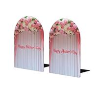 Fermalibri decorativi con rose romantiche, peonie e verde per mensole, base in metallo antiscivolo, accessori moderni per la decorazione di librerie (1 paio)