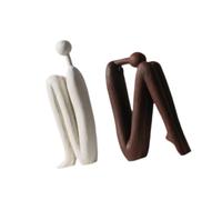 Fermalibri decorativi per sculture di arte astratta da 2 pezzi per