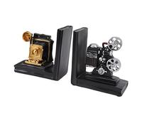 Fermalibri Decorativi, una Coppia di Fermalibri per Scaffali per Proiettori Cinematografici Progettati Fermalibri per Film Projecto Decorazione Fermalibri in Resina per Studio,