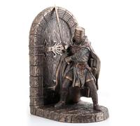 Fermalibri decorativo a forma di crociato maltese in armatura, con spada