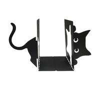 Fermalibri decorativo con gatto nero, scultura per ufficio, camera dei
