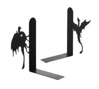Fermalibri Drago Nero, Fermalibri In Metallo Per Libreria, Decorazione Per Uffici E Casa, Supporto Per Libri Decorativo Per Soggiorno, Camera Da Leto E Scrivania