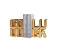 Fermalibri eleganti con la lettera BUONA FORTUNA, fermalibri decorativi in oro, statuetta di lettere creativa, versatile accessorio for casa