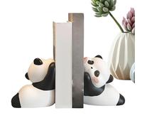 Fermalibri - Estremità dei libri in resina panda, supporti per libri decorativi per scaffali | per camera da , soggiorno, scrivania, ufficio a casa, biblioteca, tavolo, scr