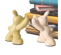 Fermalibri | Fermalibri Decorativi - Scultura moderna a forma di coniglio, statuetta animale per biblioteca soggiorno camera da letto casa