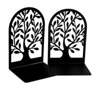 Fermalibri - Fermalibri in metallo, estremità della libreria | Fermalibri in design Tree Shadow, supporto antiscivolo per libri e tavolini da caffè, supporto per TV