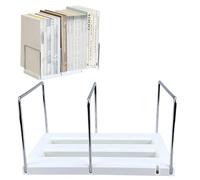 Fermalibri, fermalibri regolabili, fermalibri a scomparsa, fermalibri antiscivolo per la casa, l'ufficio, la biblioteca della scuola，Bookends (Bianco)