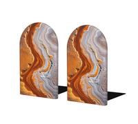 Fermalibri fluenti con struttura in pietra di sabbia per scaffali 2 pezzi fermalibri in legno per biblioteche di casa e ufficio