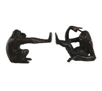 Fermalibri Home ESPRIT Resina Scimmia 22,5 x 9,8 x 17 cm