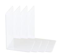 Fermalibri in acrilico, 4 pezzi, fermalibri per scaffali, fermalibri decorativi per ufficio, casa e ufficio