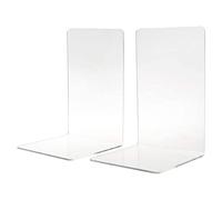Fermalibri in acrilico trasparente da 2 pezzi per mensole Organizer da scrivania a forma di L Fermalibri decorativi antiscivolo Porta libri da scrivania Cancelleria per la scuola Forniture per ufficio