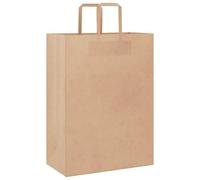 Fermalibri in carta, 50 pezzi, con manici, marrone, 32 x 17 x 44 cm, robuste ed ecologiche, per libri, documenti e molto altro ancora