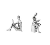 Fermalibri in ceramica estetica, statuetta minimalista, supporti per