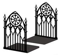 Fermalibri in ferro denso con architettura a forma di L per fissare scaffali e libri, base antiscivolo rinforza il posizionamento delle mensole