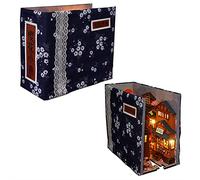 Fermalibri in legno 3D per libri fai da te in legno per casa delle bambole, kit di costruzione con luce LED per adolescenti e adulti, per costruire, idea regalo per compleanni Halloween