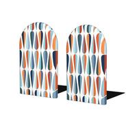 Fermalibri in legno con stampa a forma di goccia, in stile moderno, stile rétro di metà secolo, robusto ed elegante, ottimo regalo per gli amanti dei libri