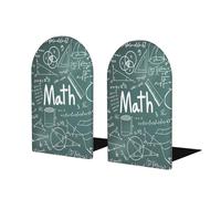 Fermalibri in legno con stampa di formule, teoria, lezioni di matematica, robusto ed elegante, ottimo regalo per gli amanti dei libri