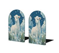 Fermalibri in legno di pecora per scaffali, in legno resistente, con base antiscivolo, organizer decorativo per libri per ufficio, casa, biblioteca, studio, camera da letto