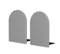 Fermalibri in legno grigio oca, antiscivolo, per scaffali, reggilibri resistenti, supporto per libri e CD, 1 paio