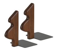 Fermalibri in legno per albero di Natale con base in metallo per libri e decoraz