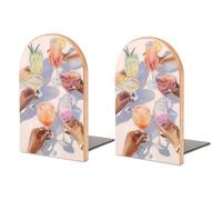 Fermalibri in legno per tenere le mani, 2 pezzi, robusto, organizer da scrivania per casa, ufficio, biblioteche