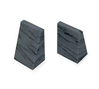 Fermalibri in marmo grigio, set da 2