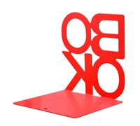 Fermalibri in Metallo con Base Antiscivolo per Uso in Ufficio e a Scuola, Organizer da Scrivania con Design a Lettere 4,9 x 5,1 x 5,5 Pollici per Libri Riviste File e Documenti,