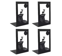 Fermalibri in metallo decorativo, fermalibri e divisori per libri, resistente, per scaffali